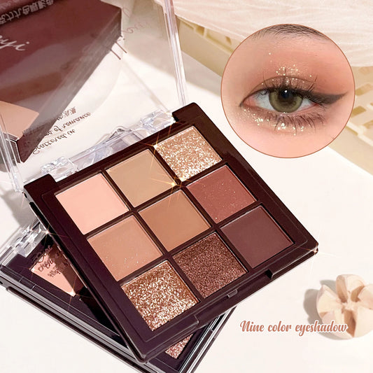 Chocolate eyeshadow palette, pearlescent matte