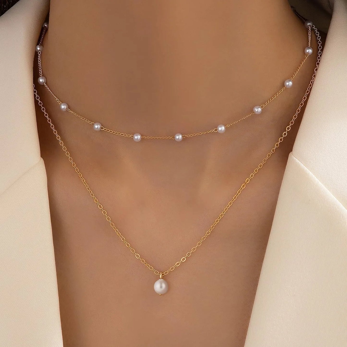 Necklaces for Women Women's Y-shaped Imitation Pearl Fringed Necklace Cadenas Para Mujer Necklacе Gifts Bijoux Accessories