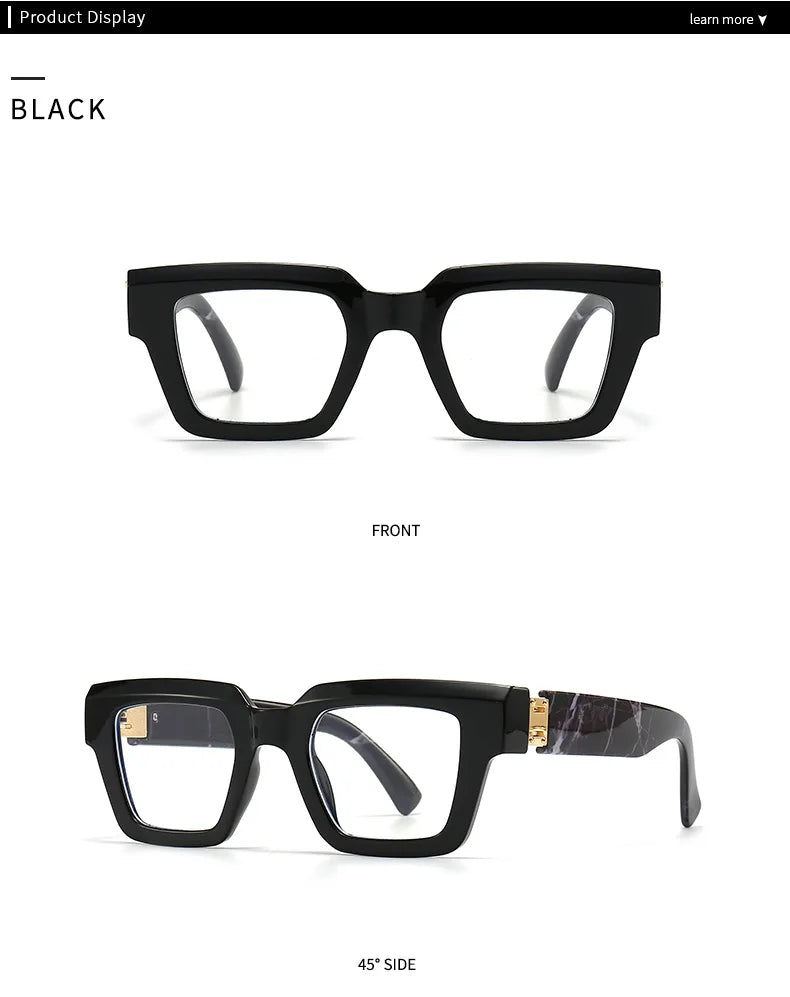 Square Candy Color Clear Gradient Eyewear