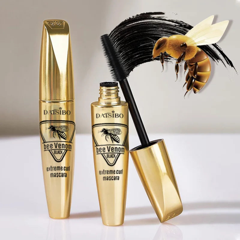 Black Silk Fiber 5D Waterproof Mascara Lengthens Eyelashes Extension