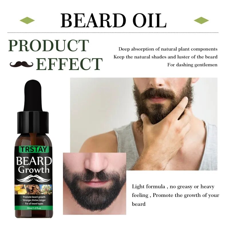 Beard Hair Growth - Essential Oil Anti Hair Loss