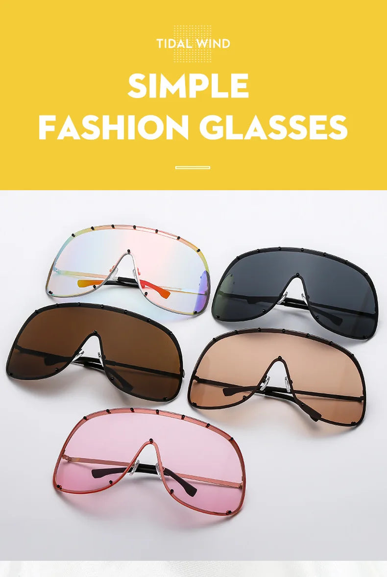 Celebrity Style High-End Brown Anti-Uv Sunglasses