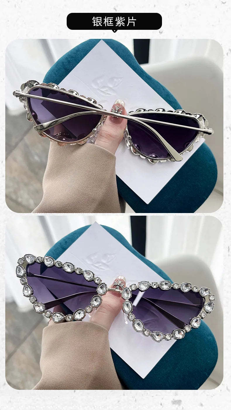 Luxury Cat-eye Rhinestone Shades