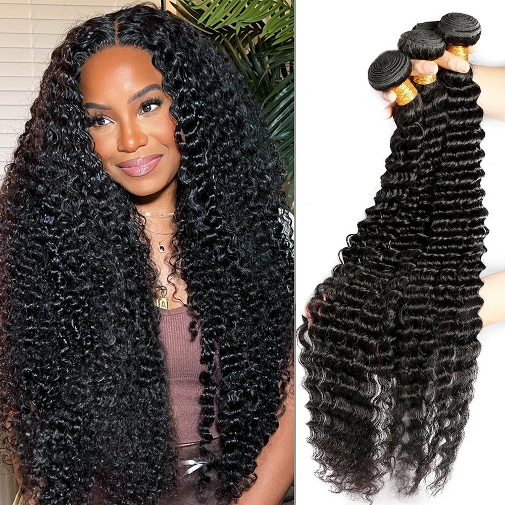 Brazilian 3 / 4 Virgin Curly Raw Hair Extensions