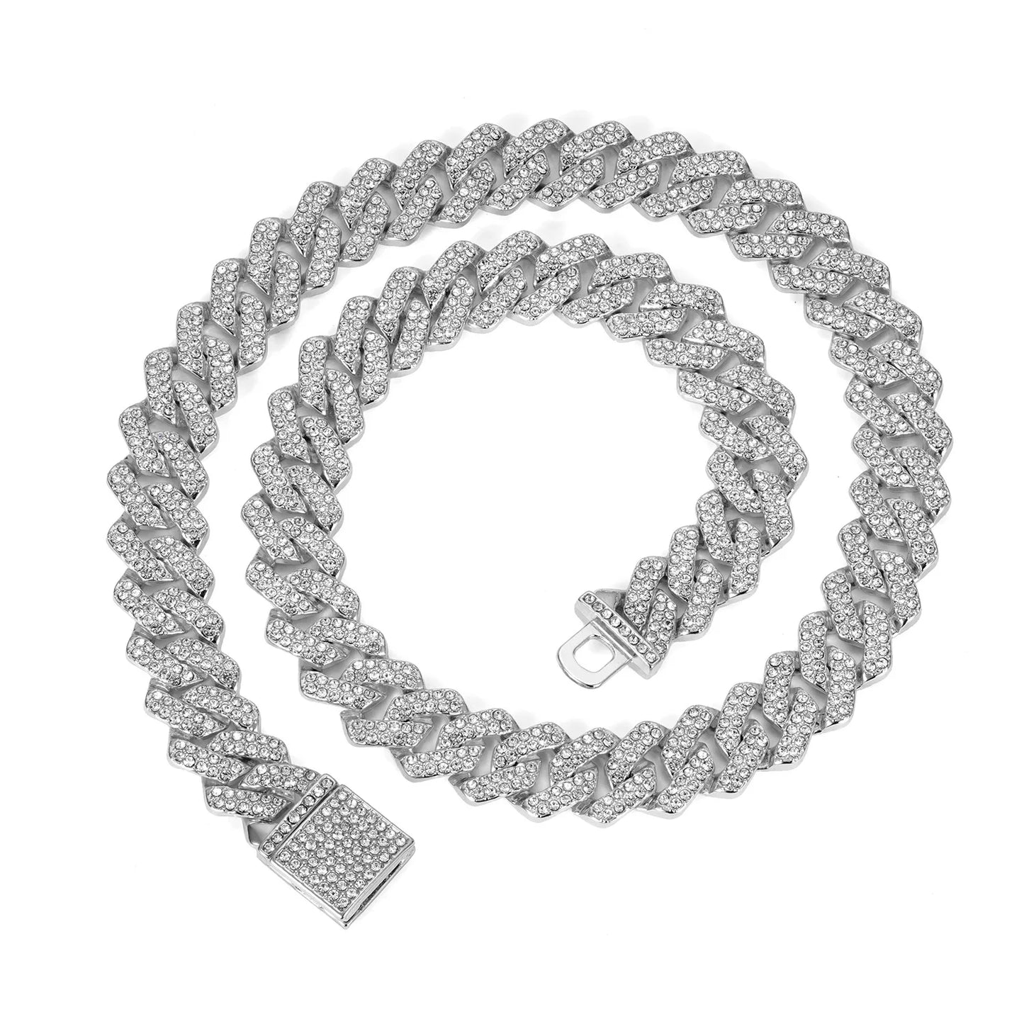 Hip Hop Shiny Cuban Link | Rhinestone Iced Out