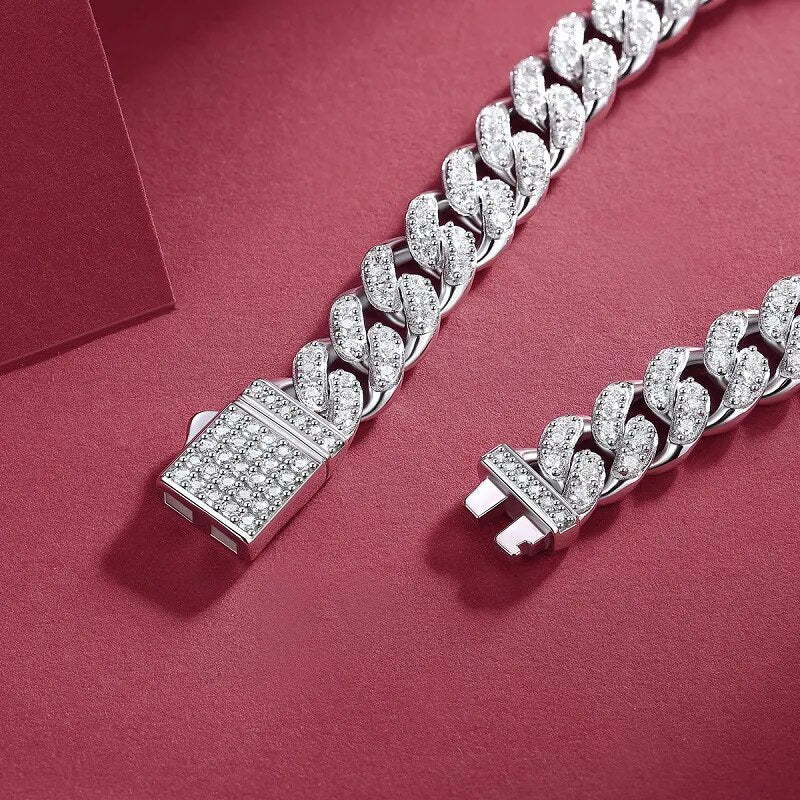 925 Sterling Silver All Moissanite