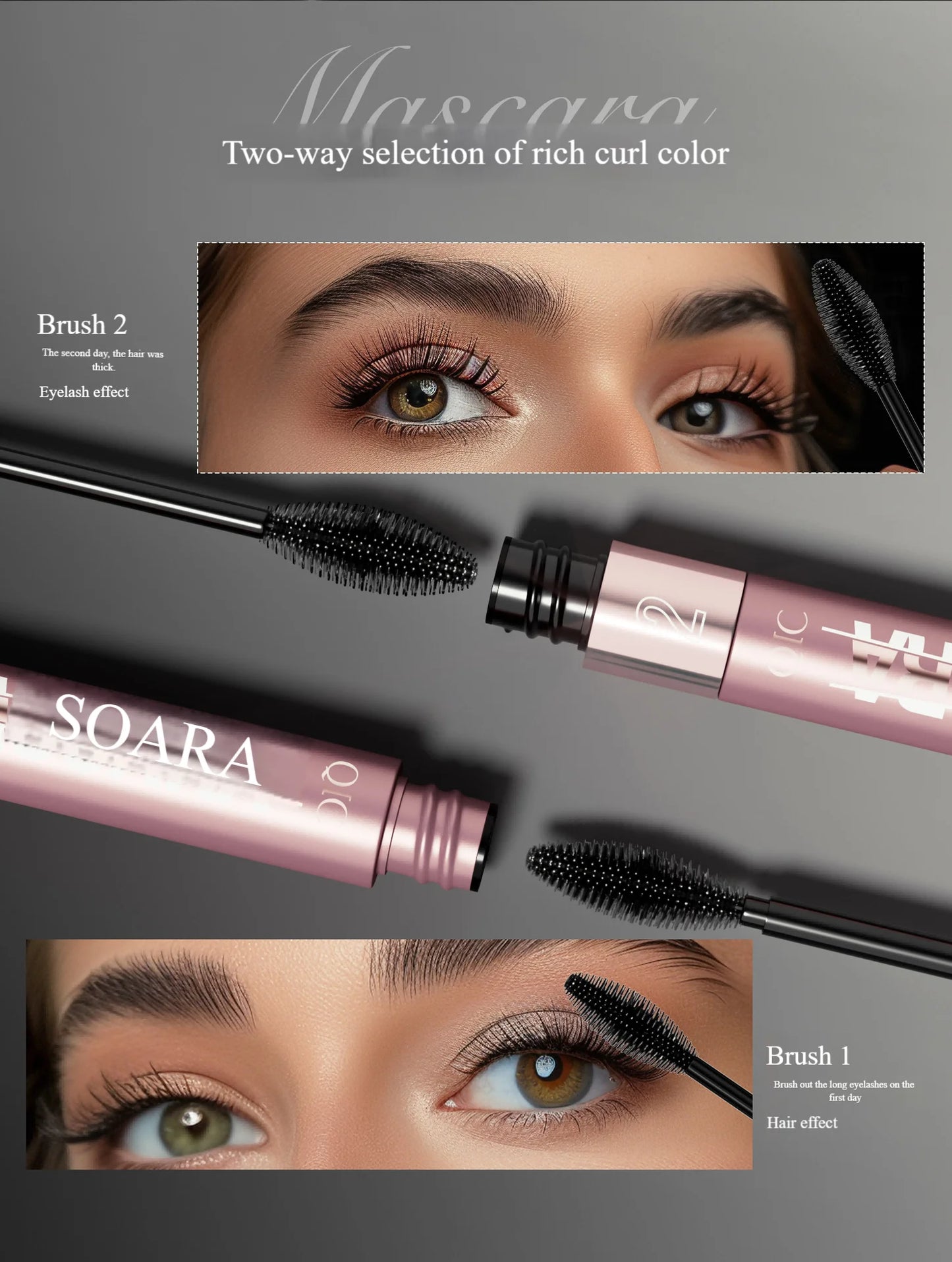 New rose gold double-effect mascara