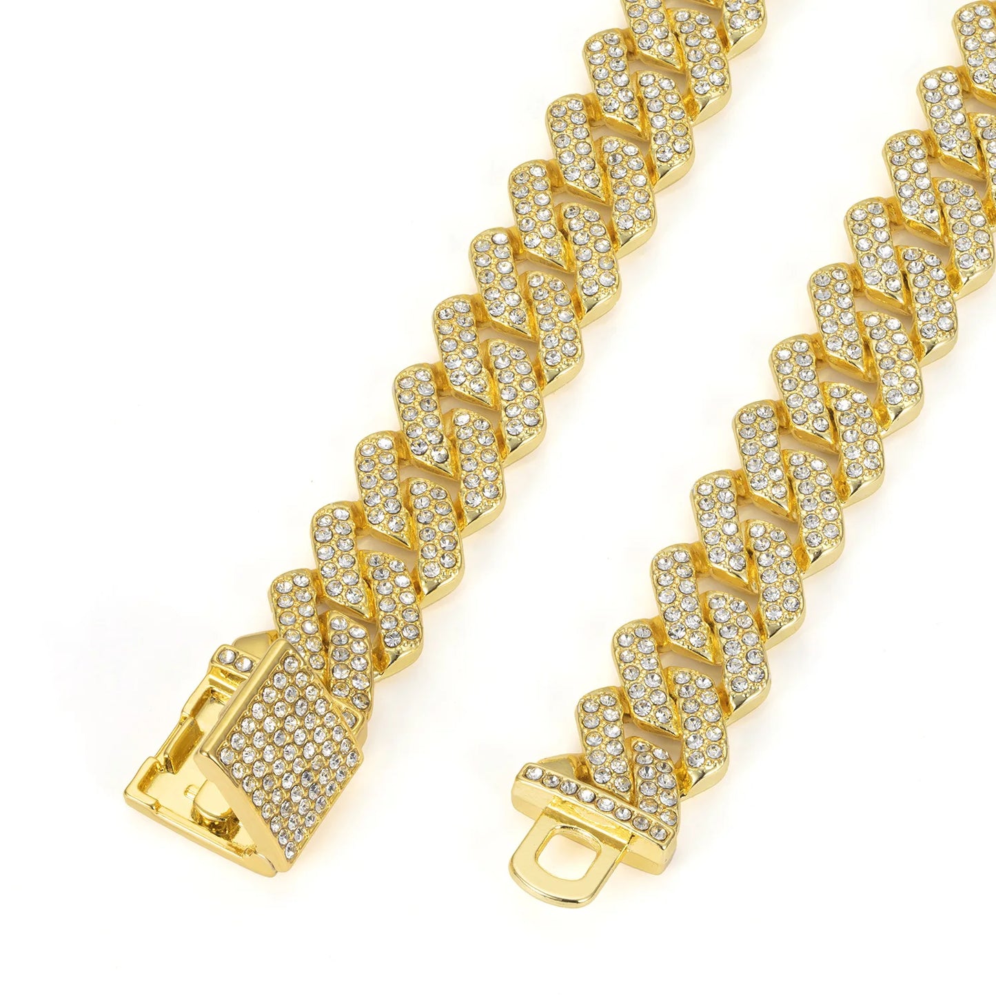 Hip Hop Shiny Cuban Link | Rhinestone Iced Out