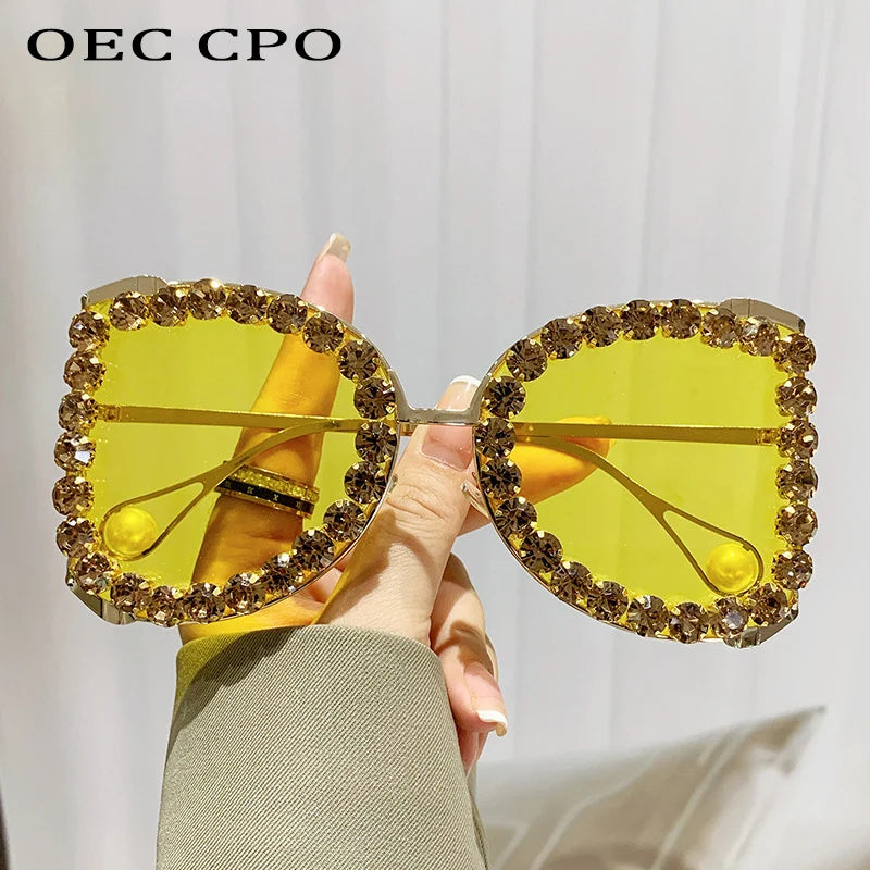 Luxury Diamonds UV400 Eyewear | European And American Style Sun Glasses