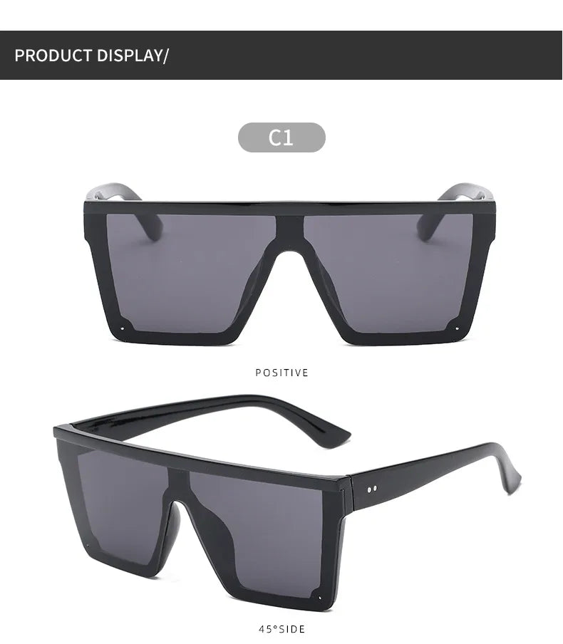 Punk Trendy Square Shade Eyewear UV400