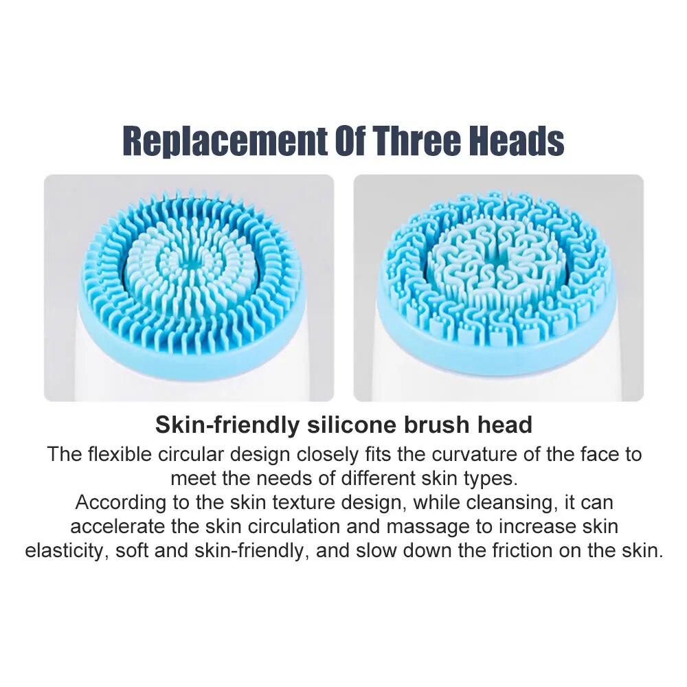 3 In 1 Skin Exfoliation Silicone Brush Cleaner