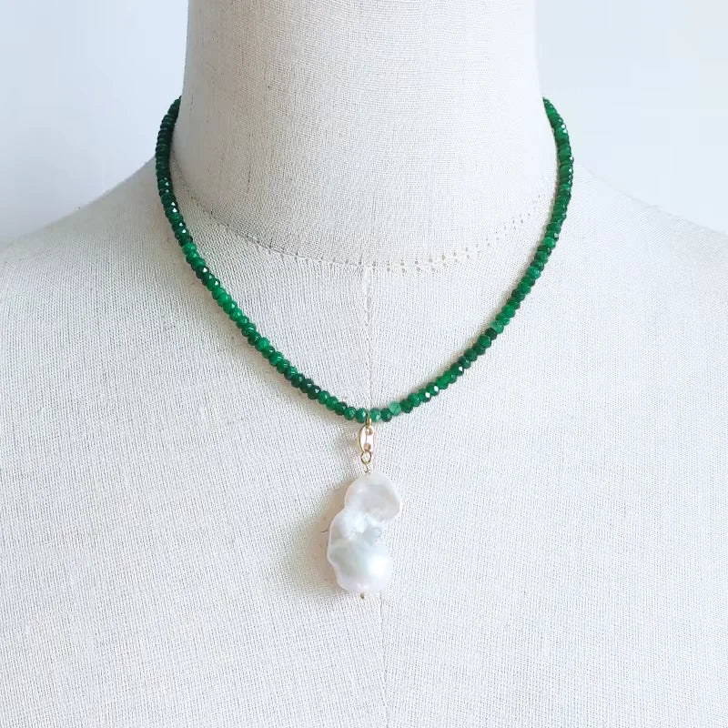 Natural Baroque Pearl Pendant Necklace