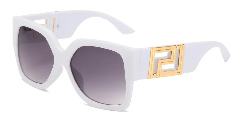 Luxury Stylish Square Retro Gradient Tone Sunglasses.