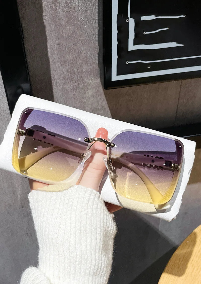 Trimmed half frame high quality sunglasses