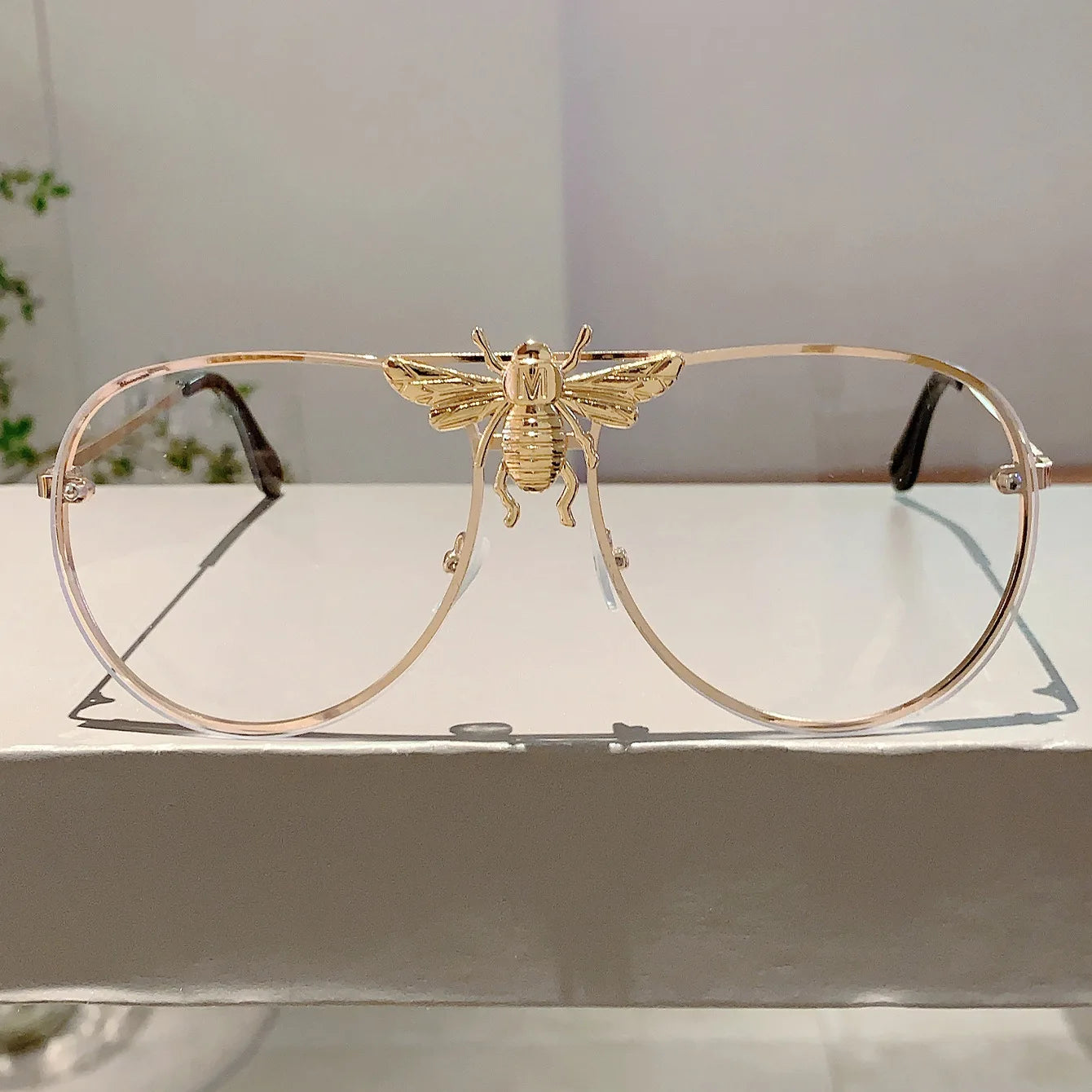 Oversized Punk Metal Eyeglasses UV400