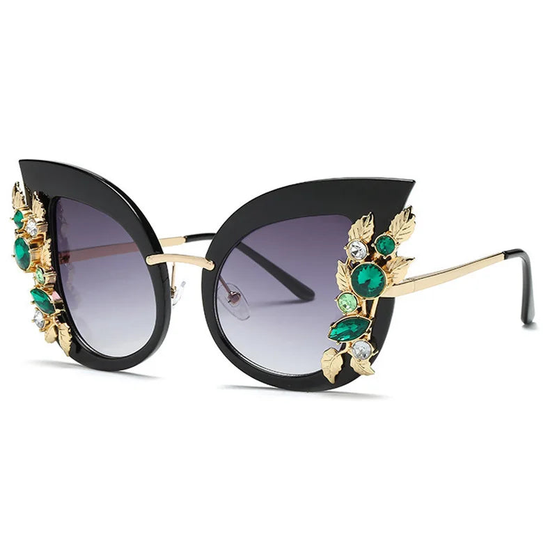 Diamond Luxury Rhinestone Butterfly SunGlasses