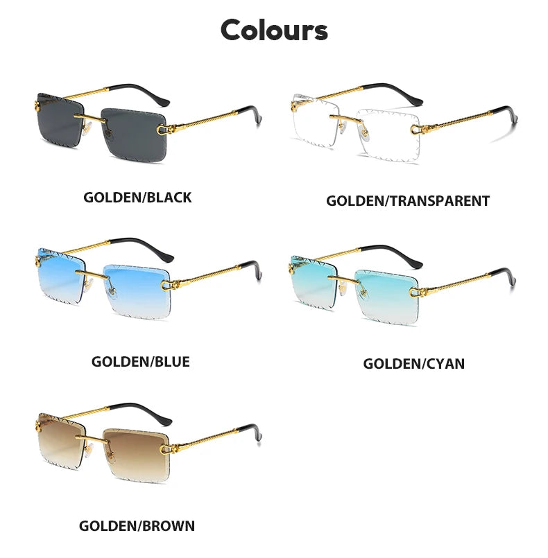 Rimless cutaway square rimmed