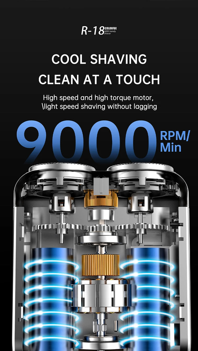 Digital Display Dual Blade Rechargeable Shaver