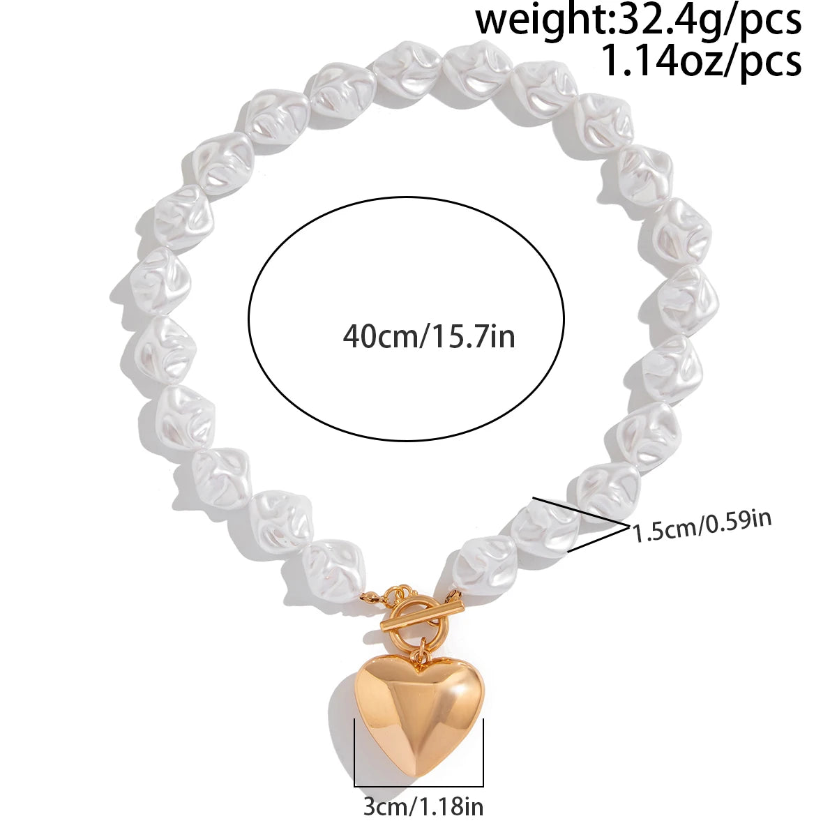Pearl Love Heart Pendant