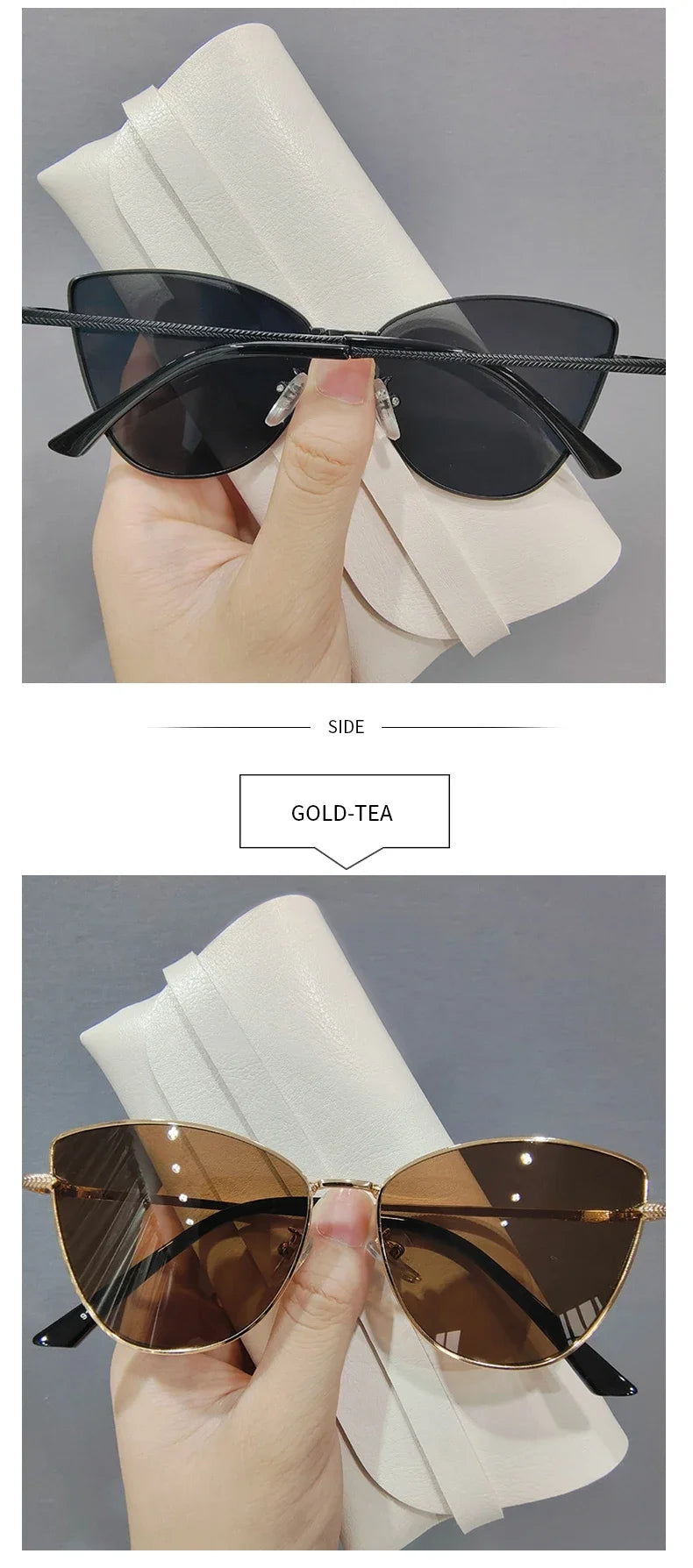 Classic Vintage Cat Eye Metal Frame
