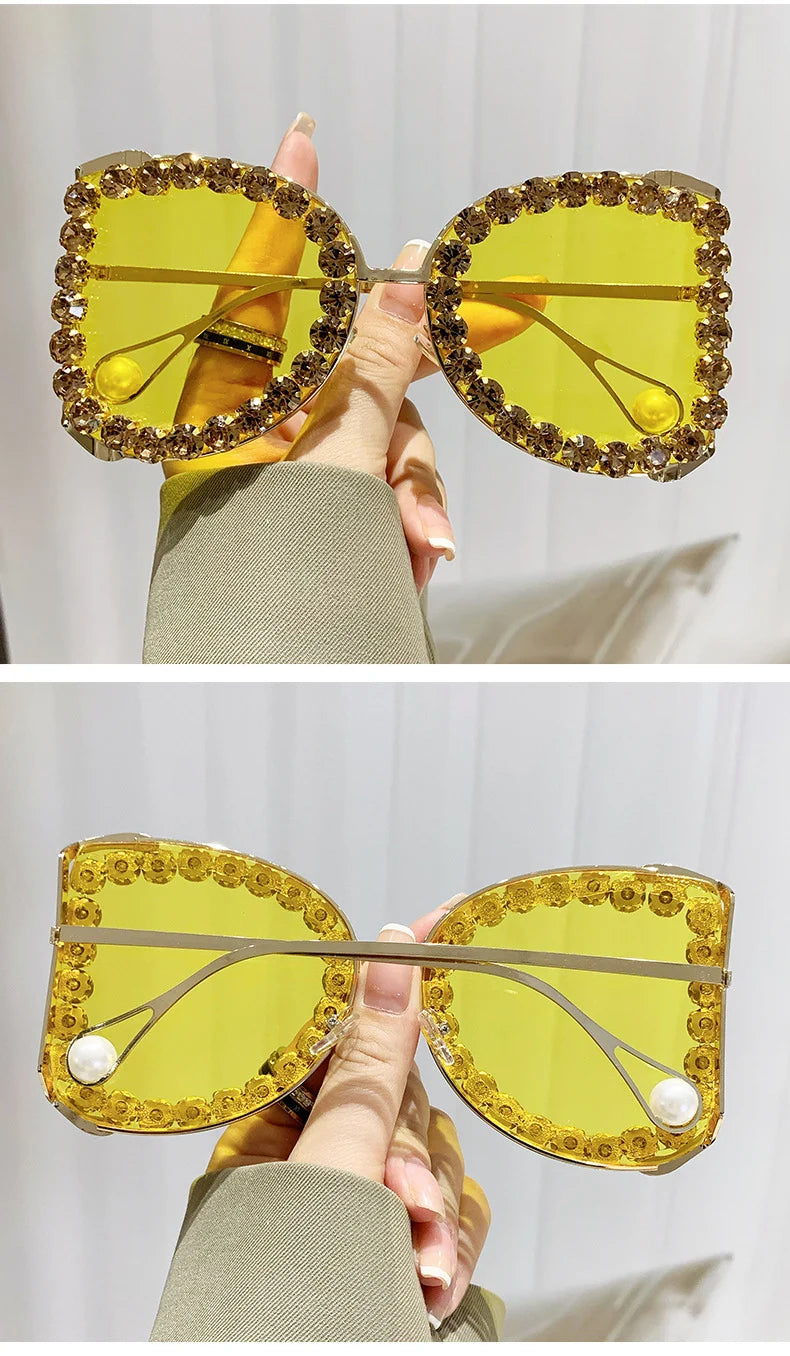 Luxury Diamonds UV400 Eyewear | European And American Style Sun Glasses
