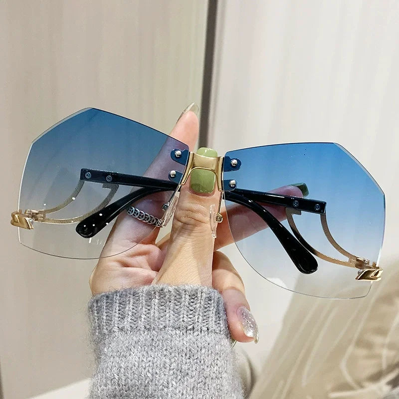 Square Trendy Cute Gradient UV400 Shades