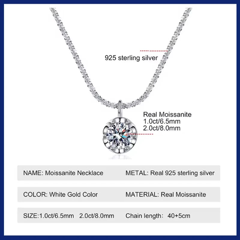 TEN CARATS s925 Sterling Silver Crown Necklace