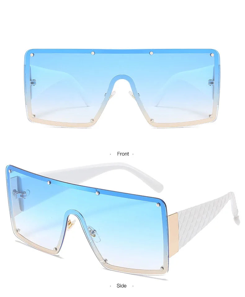 One-piece Wide-rimmed Sunglasses