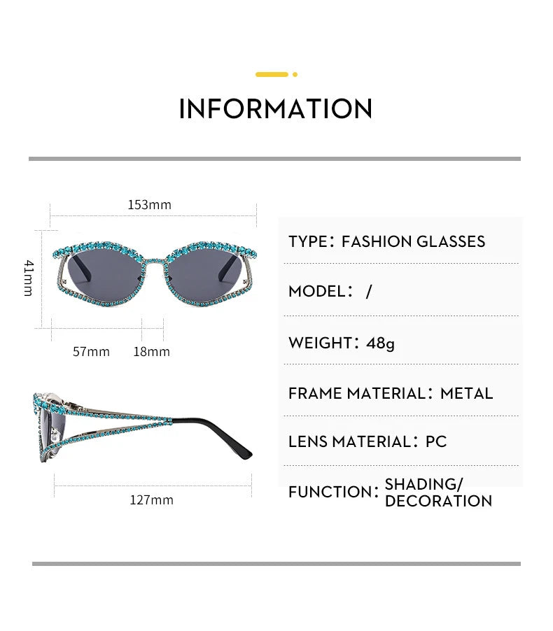 Oval Shades Trendy Luxury Eyewear
