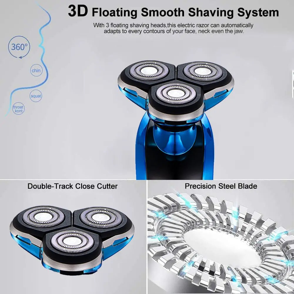 Electric Razor Cordless Rechargeable Floating Head, Portable