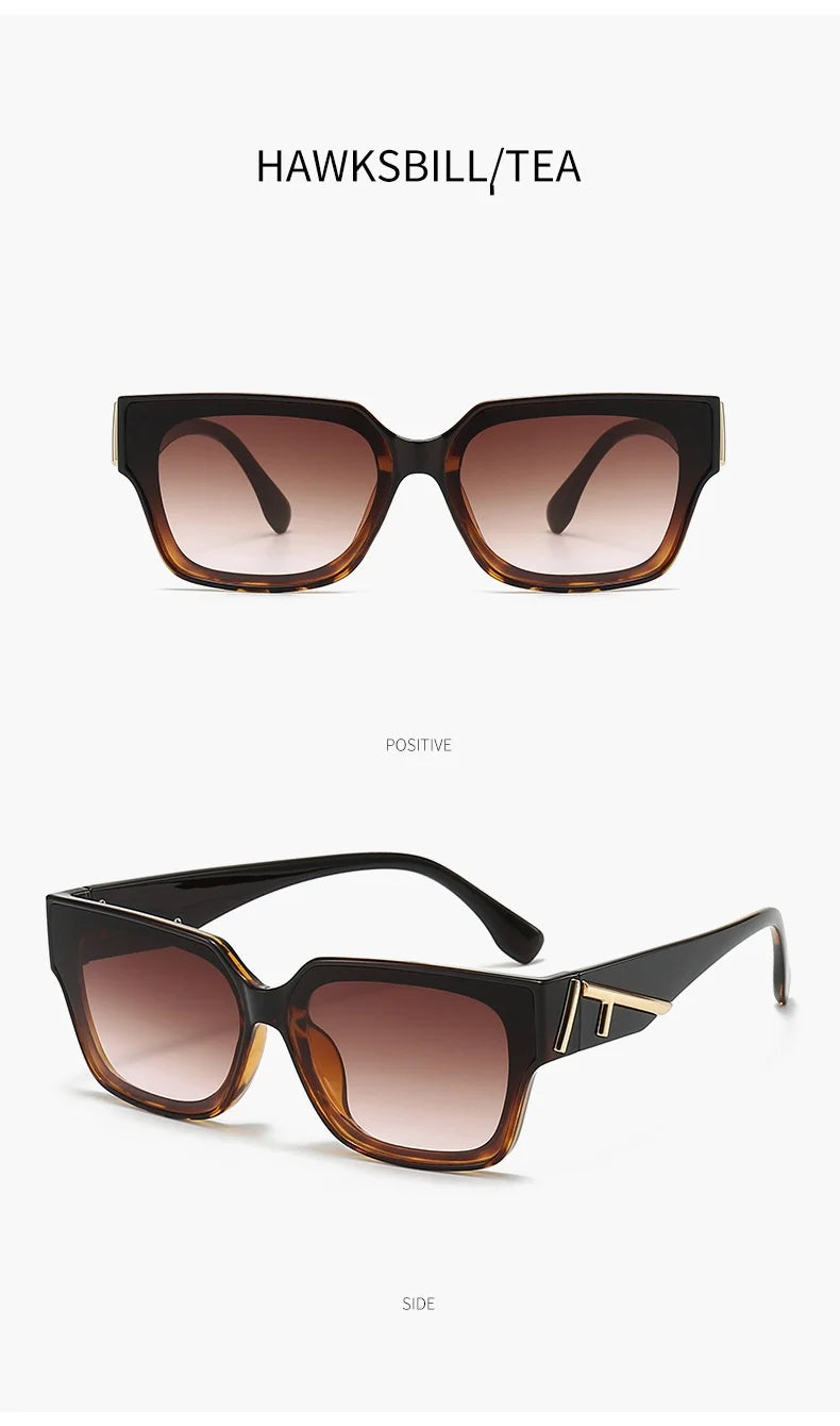 Unisex  Square frame colored sunglasses