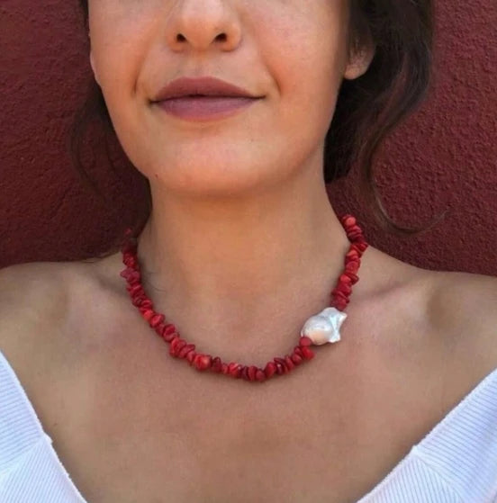 Natural Baroque Pearl Pendant Necklace