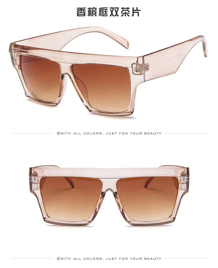 Unisex UV400 Square One-Piece Outdoor Eyeglasses