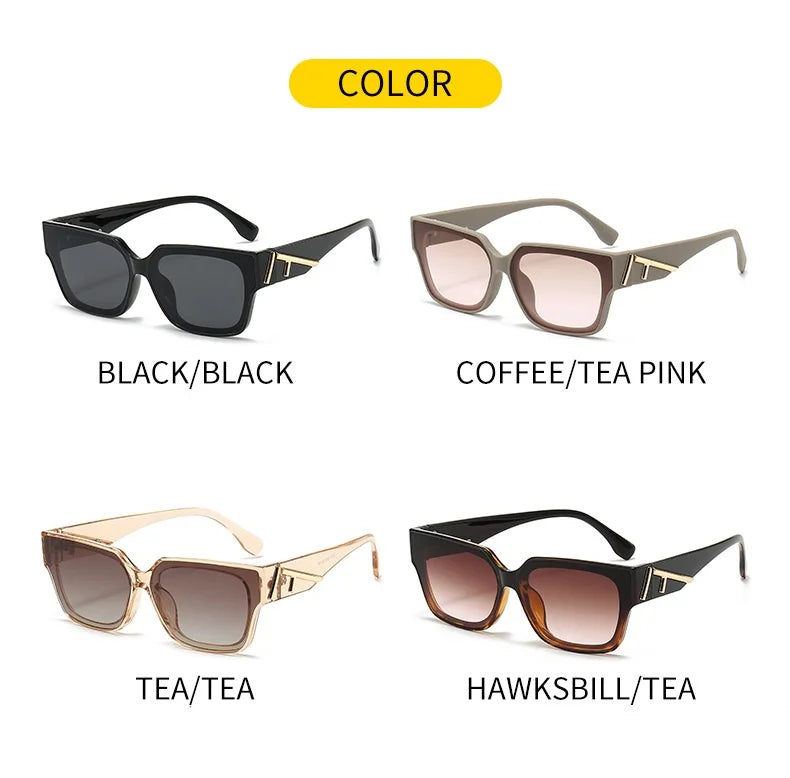 Unisex  Square frame colored sunglasses
