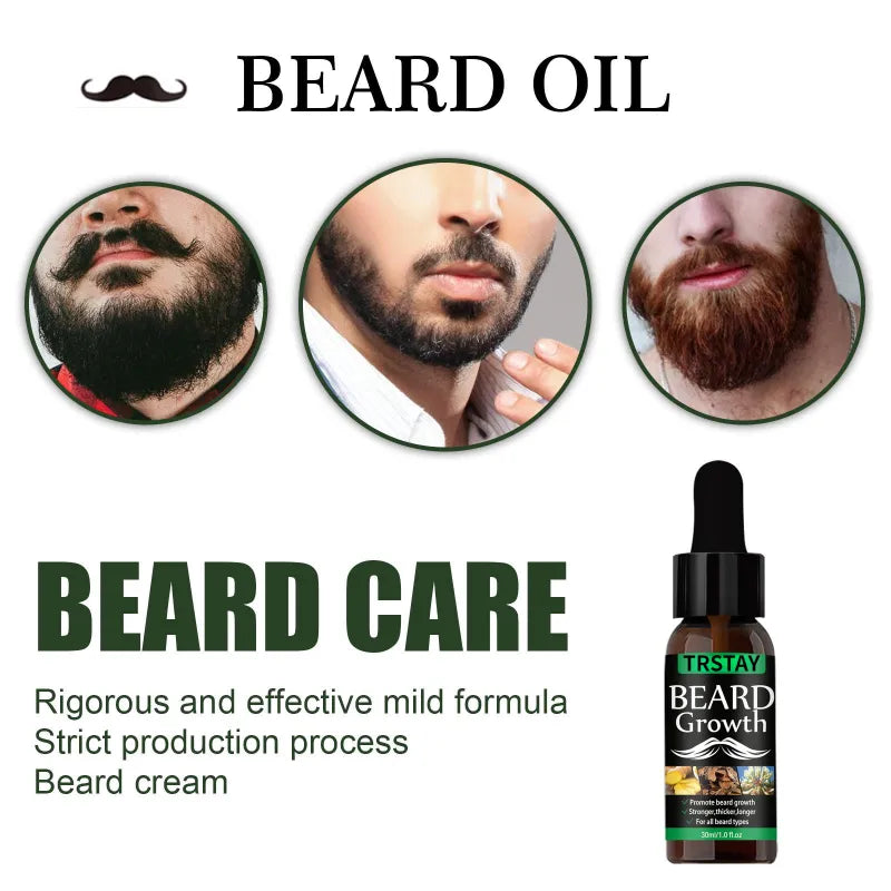 Beard Hair Growth - Essential Oil Anti Hair Loss