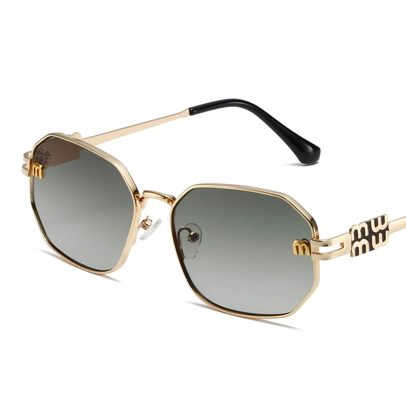 Polygon Retro Metal Punk Sun Glasses