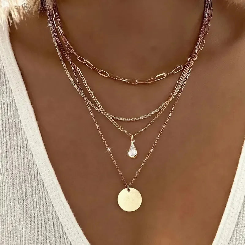 Hot Selling Water Droplet Layered Necklace