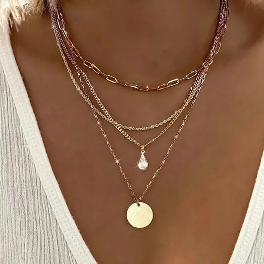 Hot Selling Water Droplet Layered Necklace