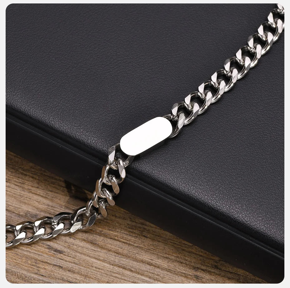Adjustable Unisex Cuban Chain Bracelet