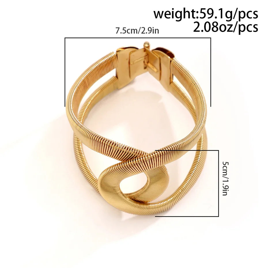 Exaggerated Twisted Arm Bracelet