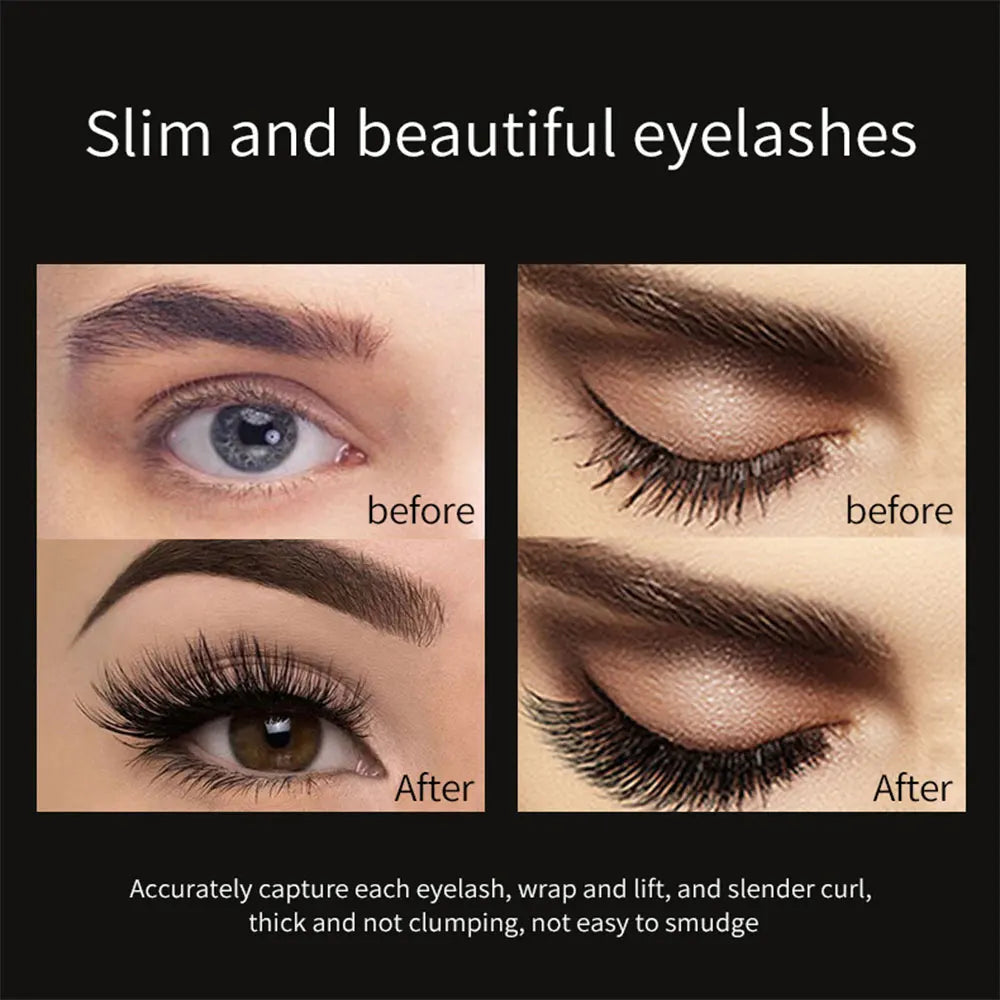 4D Slim, Thick, Curled, Waterproof, Long lasting, Non Staying Mascara