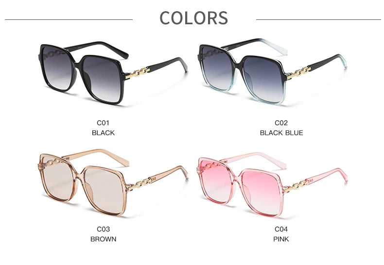 Square Trendy Gradient Outdoor Shades