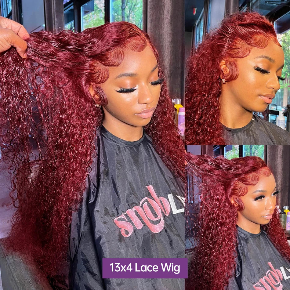 13x6 Burgundy Deep Wave