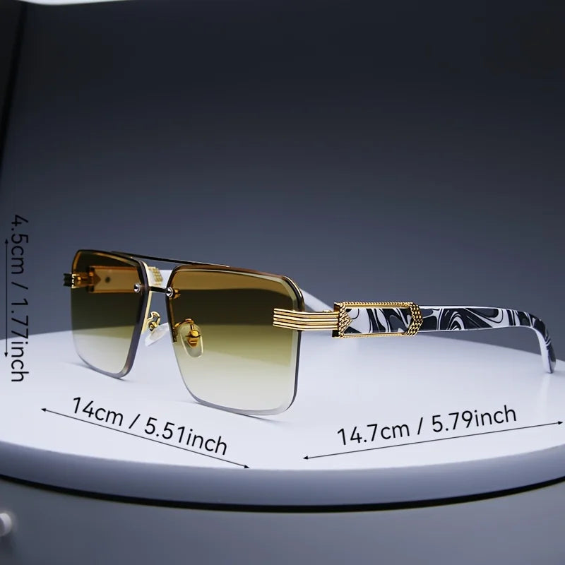 Rimless Classic Small Square Traveling Shades