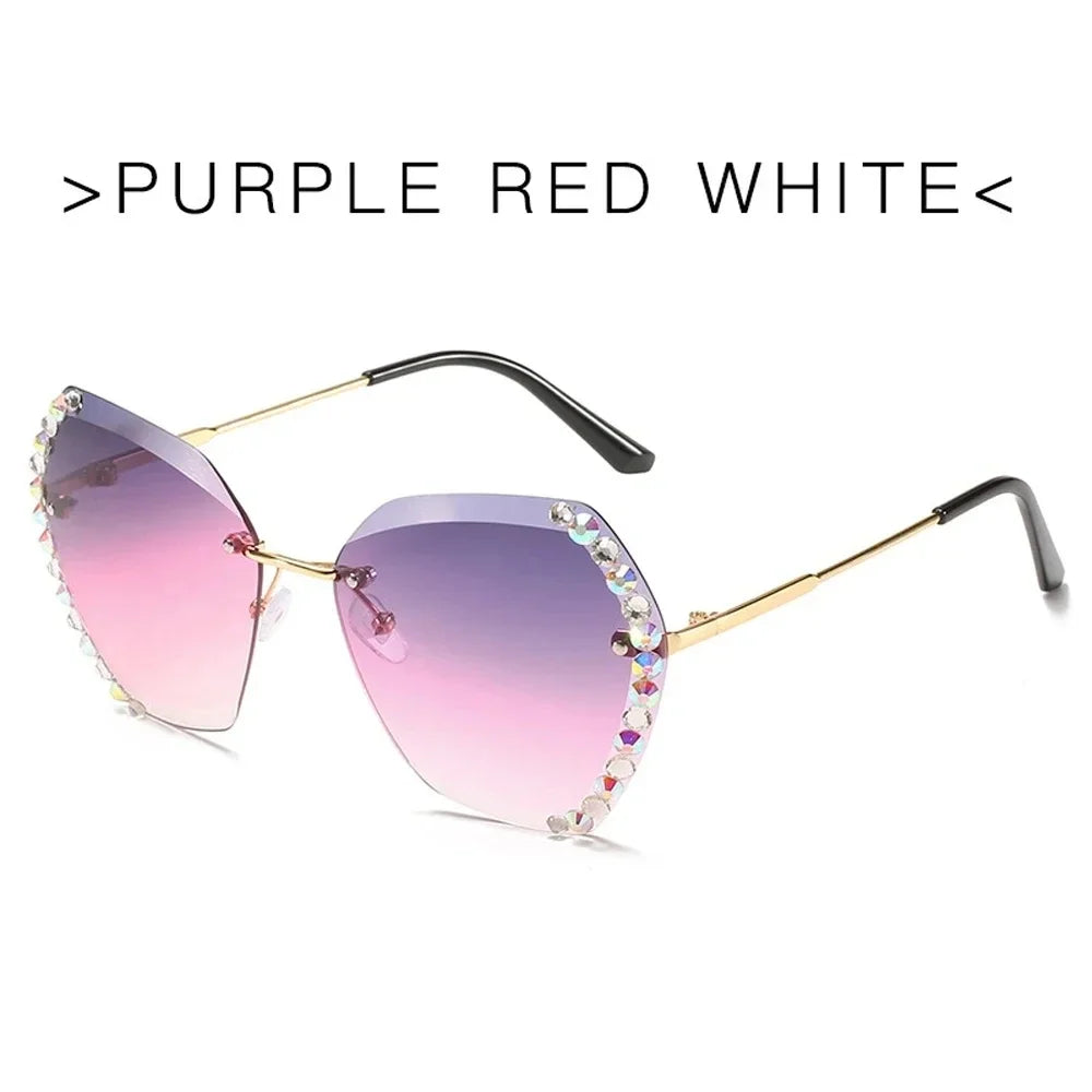 Oversized Rimless Luxury Diamond Square