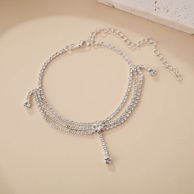 Cubic Zirconia Ankle Beach Foot Jewelry