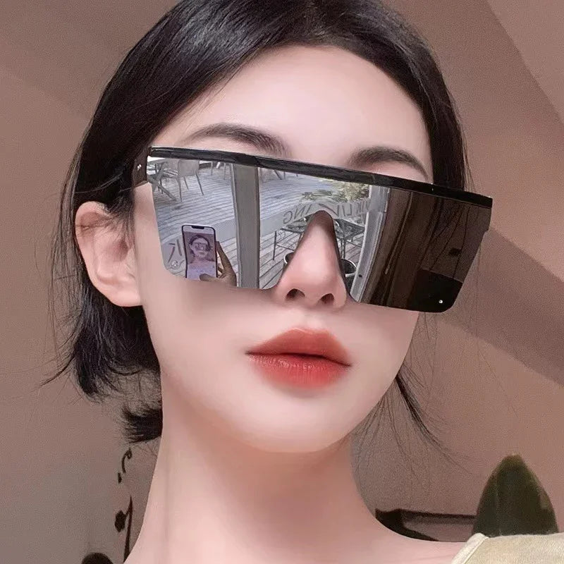 Retro cyberpunk Color Film Sunglasses