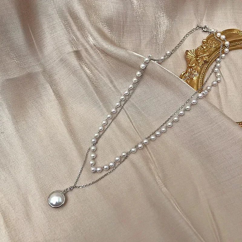 Charm Gold  Luxury Multi-layered Zircon Heart Pendant Necklace