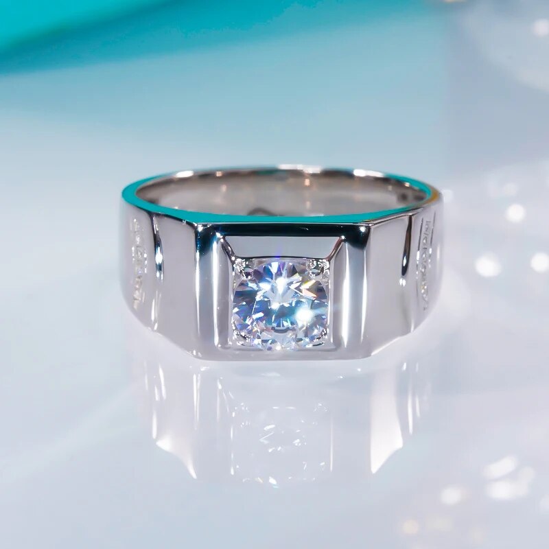 1 Carat S925 Sterling Silver with Pt950 Platinum Plated