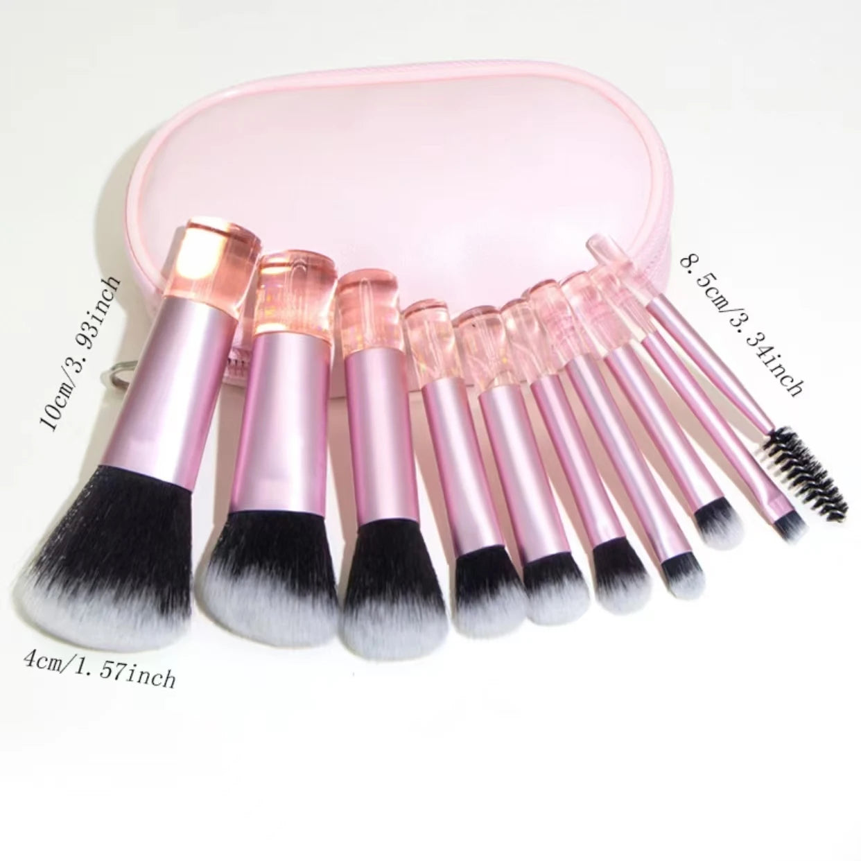 10-Piece Mini Makeup Brush Set, Available in Multiple Colors